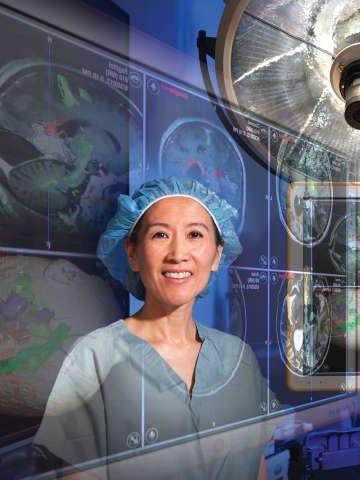 Dr. 琳达·刘和脑部扫描